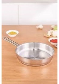 Resim Özlife Tp-492 Polo 28 Cm Sade Gold Çelik Tava Inox 