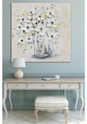 Resim Papatyalar Beyaz Çiçekler Muhteşem Kanvas Tablo 40 x 40 