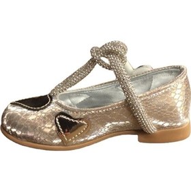 Resim Ortopedikal1010 Ort Emt İlkadım Dore Altın Parlak Babet Taşlı Kız Çocuk Abiye Ayakkabı Düğün Dore Altın 