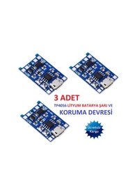 Resim 3 Ad. Tp4056 Lityum Pil Koruma + Şarj Devresi Mikro Usb 5V 1A 