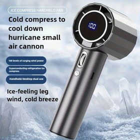 Resim 1 Adet 2025 Yeni Model Yüksek Hızlı El Tipi Güçlü Fan, USB Hızlı Şarj Modu, Sürekli Hız Ayarı ve Dijital Güç Göstergeli Mini Taşınabilir Tasarım, 10 Alan İçin Uygun: Ev, Ofis, Okul, Seyahat, Dış Mekan vb 