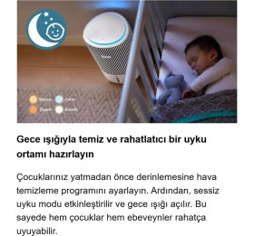 Resim Philips 78 M2 Etki Güçlü Su Hazneli Hava Temizleme ve Nemlendirme Dijital Ekranlı ve Uzaktan Kontrol Edilebilen Sağlıklı Nefes Için Ideal Modern Ev Tipi Çözüm AC3420 