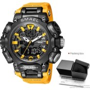 Resim Hanyang Orange-Box Smael Erkek Saatler Su Geçirmez Kuvars Kol Saati Askeri Spor Otomatik Tarih Hafta Dijital Saat Adam Часы Мужские Relogio Masculino (Yurt Dışından) 