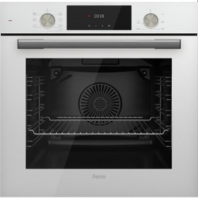 Resim Ferre Flowart Serisi QMS63CB - D064 - RS036 Beyaz Ankastre Set 