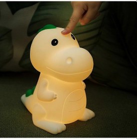 Resim Wabjtam 1 Adet Çocuklar İçin Dinozor Gece Lambası, Usb Sevimli Re Çok Renkli 