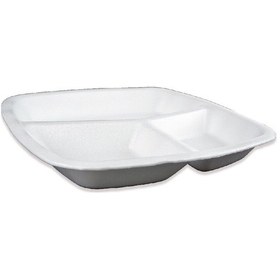 Resim Üç Gözlü Köpük Tabak 3 Gözlü Köpük Tabldot 200 Adet Beyaz 