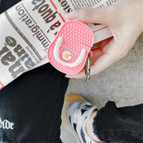 Resim Bipower Airpods 1-2 Uyumlu Kılıf Terlik Pembe 