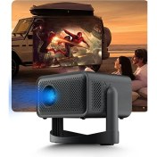 Resim Ensiga Taşınabilir 4K Projeksiyon Cihazı 1080P Full Hd Akıllı Projektör, Ev ve Ofis Için, Kablosuz Bağlantı 