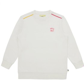 Resim Kız Çocuk Beyaz Bisiklet Yaka Sweatshirt - Beyaz / 7-8 yaş 