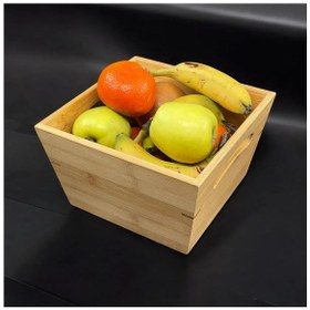 Resim Bambu Meyvelik Bol Kase Sunumluk Ekmeklik Organizer Sepet 20 12cm 