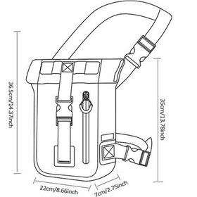 Resim Dancemonkey 500d Pvc Spor Çantası - Motosiklet Bacak Çantası, 2-4l Kapasite Koyu Yeşil Koyu Yeşil 