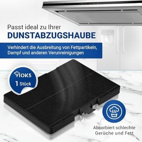 Resim VIOKS Bosch, 11026771 DHZ5346 eff Z5102X1 Siemens LZ53451 Balay Constructa Junker Davlumbaz filtre davlumbaz değiştirilmesi için filtre aktif karbon filtresi 