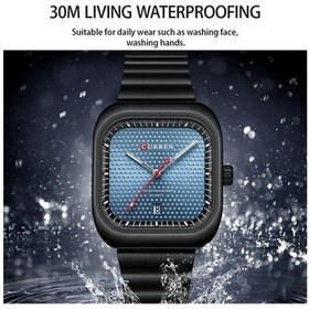 Resim Besthome1 Erkek Curren 8460 Çelik Kayış Saat, Siyah Kabuk, Çok Renkli, Moda Saat, Yüksek Kalite Çok Renkli 