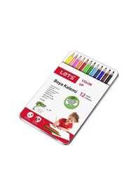 Resim Lets Boya Kalemi 12 Renk Metal Kutu L-4120T 