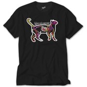 Resim Balance And Composure Cat Siyah Tişört Siyah 