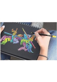 Resim 24 Renk Kuru Boya Black Edition 1 Paket 24 Lü Kuruboya Tam Boy Karton Kutu 