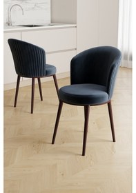 Resim Canisa Asfel Serisi Mdf 77x130 Traverten Yandan Açılabilir Mutfak Masası Takımı 6 Antrasit Sandalye Traverten Masa Antrasit Sandalye 