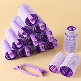 Resim 36 adet Kendinden Tutunmalı Saç Bukle Makinesi Seti, Saç Klipsleri ile Isısız Saç Bukleleyici, Tüm Saç Tipleri için DIY Saç Stil Aracı 