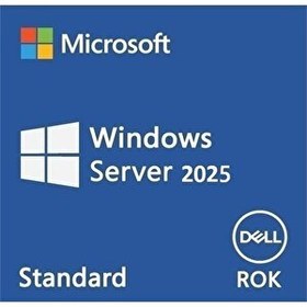 Resim Dell ROK Windows Server 2025 Standart W2K25STD-ROK 634-CVFM Dijital Yazılım Paketi 