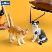 Resim STARMAP Siyam Kedi Kısa Tüylü Kedi Simülasyon Model Oyuncak Miniatur Figürin Masa Süsü, Küçük Hediyeler, Araba Süsleri, Doğum Günü Hediyeleri, Noel, Sevgililer Günü ve Cadılar Bayramı için. 