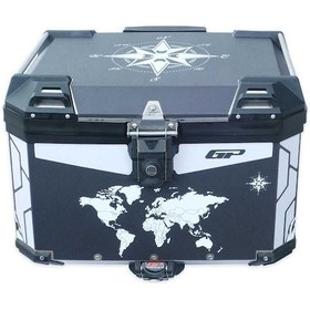 Resim Gp Kompozit Dsn04 Universal 57 Lt Desenli Alüminyum Motosiklet Çantası Çok Renkli 