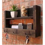Resim Genel Markalar Anahtar Askısı Posta Askılık Raf Ahşap Dekoratif Masif Duvar Raf 