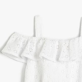 Resim Kız Bebek Crop Atlet Fisto Düşük Omuzlu Askılı Beli Lastikli 