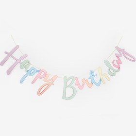 Resim Çok Renkli Happy Birthday Banner - Çok Renkli / Tek Ebat 