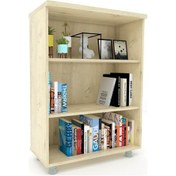 Resim Modüler Dünyası Kitaplık Dosya Dolabı Meşe - 80X35X117 Meşe 