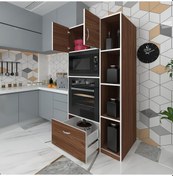 Resim Kenzlife fırın dolabı makbule cvz 180*90*56 mutfak çekmeceli ayaklı banyo kiler ofis 