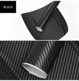 Resim Willowhaven Siyah 11.81x50 İnç Araba Kaplama Karbon Fiber Film - Su Geçirmez Dayanıklı 