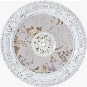 Resim Oval Beyaz Altın Saray Tavan Göbek 90 cm 