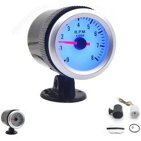 Resim Geeroyoo 52mm Dijital Takometre 0-8000 Rpm Mavi Led, 1-8 Silindir Tüm Araçlar İçin Jzr-gy 