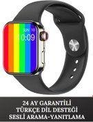 Resim SONREİR Watch 8 Ultra Max Siyah Gps 45mm Tam Ekran Akıllı Saat Sesli Görüşmeli Xiaomi Iphone Huawei Uyumlu 