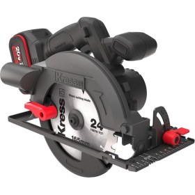 Resim Kress KUE12.1 20 Volt 4.0 Ah Li-Ion 165 mm Çift Akülü Kömürsüz Profesyonel Daire Testere 