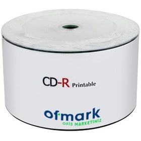 Resim Ofmark Cd-R 52X Inkjet Printable 700Mb 80Dk 50'li Spindle 