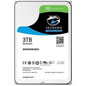 Resim Seagate Skyhawk 3.5 3TB Sata 3.0 64MB 180MB/S 5900RPM 64HD Kamera 180TB/Yil Iş yükü 7/24 Güvenlik Diski ST3000VX010 HDD & Harddisk 