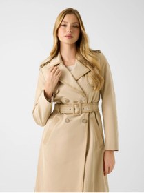 Resim Guess Jenny PU Detaylı Kadın Kahverengi Trençkot W5RL14WGWD2-G1L7 
