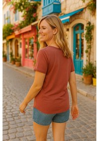 Resim Fashion Friends Bayan Bluz 25y1201k1 Gül Kurusu Gül Kurusu 