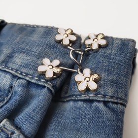 Resim 4/8 Adet Kamelya Bel Düğmesi, Kot Pantolon Ayarlayıcı, Etek Düğme, Hiçbir Tikmek Gerektirmez, Alet Yok, Şık Saf Metal ile Anlık Uyumlu Kumaş Buton, Çözüm Hızlı Fit 