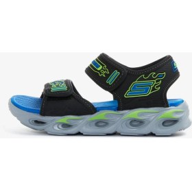 Resim Skechers Büyük Erkek Çocuk Siyah Işıklı Sandalet 