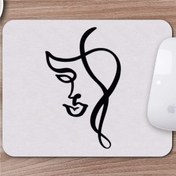 Resim Karakalem Çizimi Soyut Yüz Tasarımlı Mousepad -6 E-Hediyeci