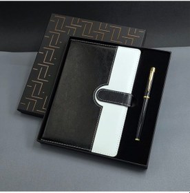 Resim Siyah Beyaz Tarihsiz Ajanda Defter Kalem Seti 