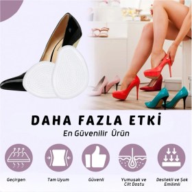 Resim Foottab Stiletto Bayan Ayakkabı Kaydırmaz Jel Ön Tabanlık, Silikon Yarım Ayakkabı Tabanlığı, 1 Çift 
