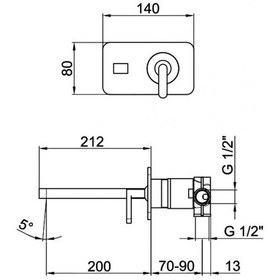 Resim İtalyan Webert Living Ankstre Lavabo Bataryası 20 Cm Krom 