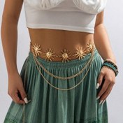 Resim 1 Adet Kadınlar İçin Şık Bel Zinciri - Katmanlı Zincir Bağlantılı Altın Tonlu Metal Vücut Takısı, Düğün Partisi Kıyafeti Aksesuarı, Yıl Boyu Resmi & Günlük Giyim, Bel Takısı, Bayramlık Kıyafet Geliştirme, Detaylı İşçilik, Şık Aksesuar, İnce İşçilik, Moda Aksesuarı, Moda Severler 