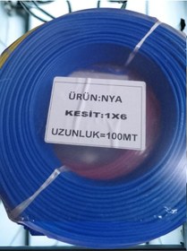 Resim Elektrikhouse Nya Elektrik Kablosu 1x6 100 Metre Mavi 