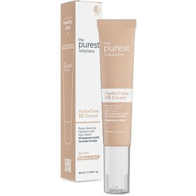 Resim The Purest Solutions HydraTone BB Cream SPF50+ Kuru ve Karma Ciltler İçin Yoğun Nemlendirici 40 ml - Medium to Dark 