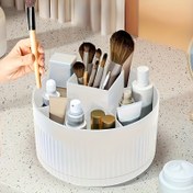 Resim 1 adet 360-Derece Dönebilen Kozmetik Organizer, Basit Tasarım, Dayanıklı ABS Plastik, Yatak Odası, Pudra Odası, Banyo Depolama için İdeal - Beyaz/Yeşil Seçenekleri 