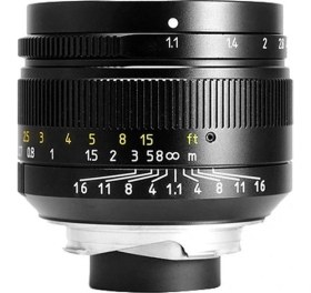 Resim 7artisans 50mm F1.1 Fixed Lens (Leica M-mount) Siyah 